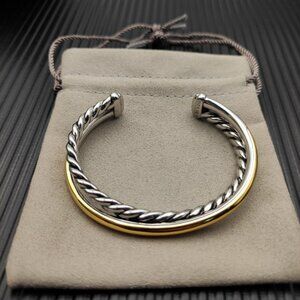 gold-plated sterling silver cross-tie bracelet